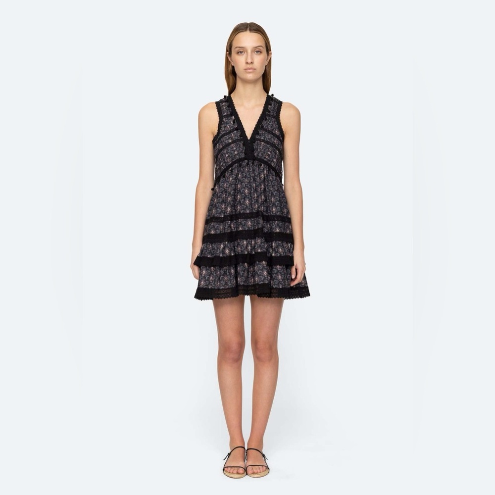 NWT Sea New York Yvonne Tiered Lace Mini Dress - Picture 4 of 15